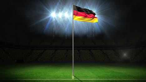 germany national flag waving on flagpole