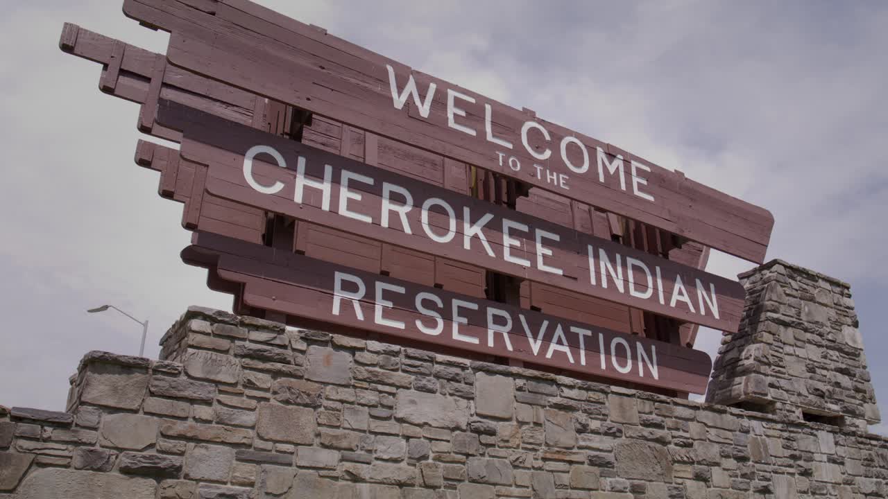 Welcome Cherokee Tennessee Indian Reservation sign
