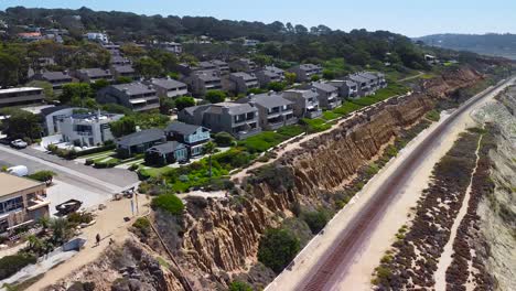 arial shot of delmar coastline