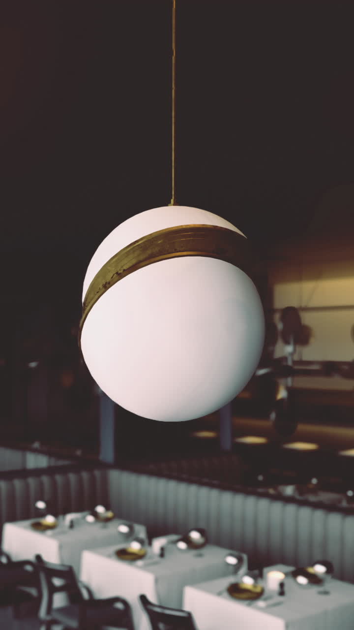 Modern dining space with elegant lighting and minimalist decor