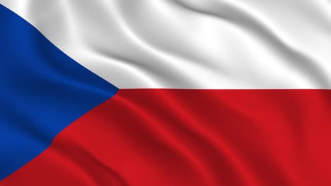 czech flag seamless smooth waving animation. wonderful flag of the czech republic with folds