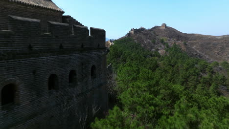 aerial view of the great wall of china