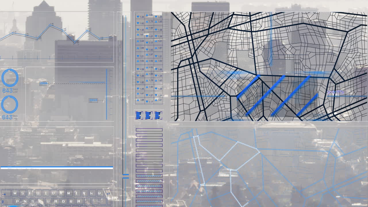 데이터 처리를 통한 도시 애니메이션