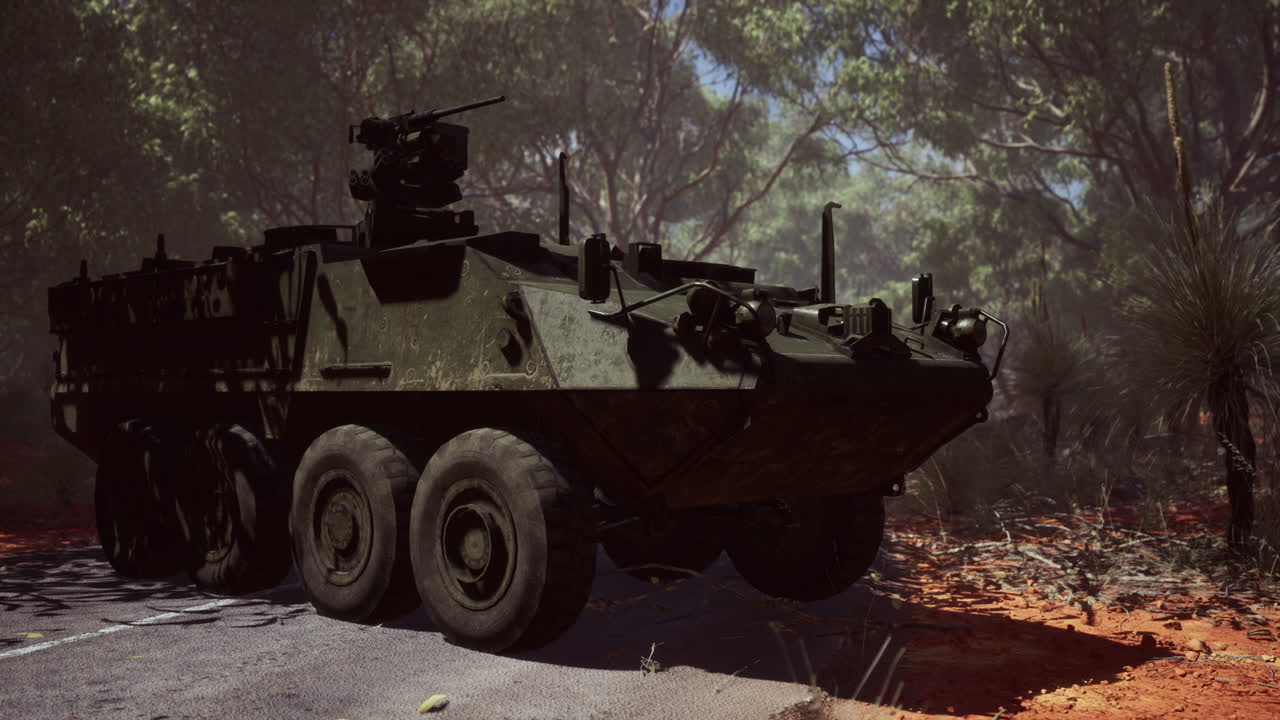 도로 에 있는 장갑 전투 군대  ⁇ 크