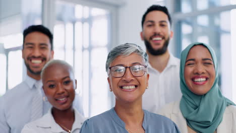 happy diverse business team
