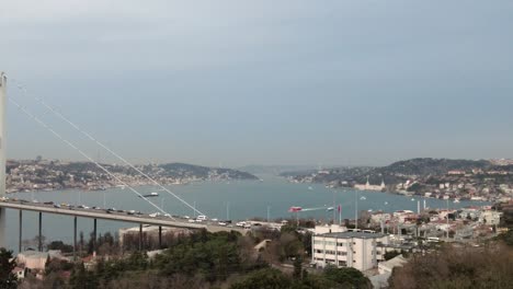 fatih sultan mehmet bridge in istanbul, turkey