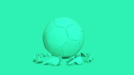 soccer ball and whistle 4k