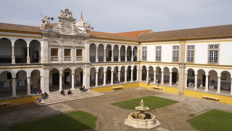 evora university with students in alentejo, portugal