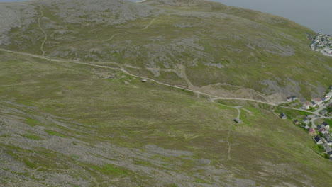 sliding shoot of most norther city in mainland norway - honningsvag