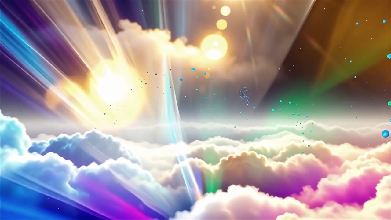 Christian Heavenly Light Worship Background