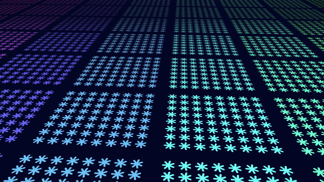 Vivid and colorful dots form a grid pattern in this visually captivating image. Each dot boasts a unique color, creating a vibrant and dynamic visual display