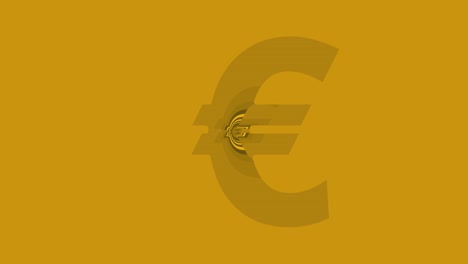 tunnel animation composed of euro currency symbols, infinite loop