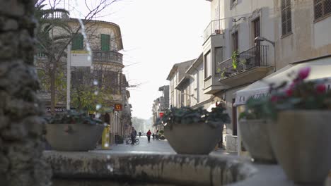 street scene in a spanish town