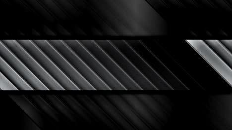 geometric tech black glossy and silver metallic stripes video animation