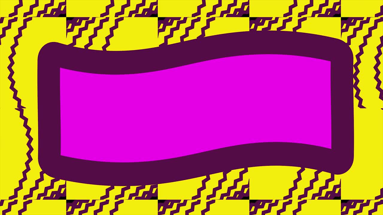 Salvaschermo animato per iniziare una trasmissione, un video o una presentazione, con colori giallo e lilla