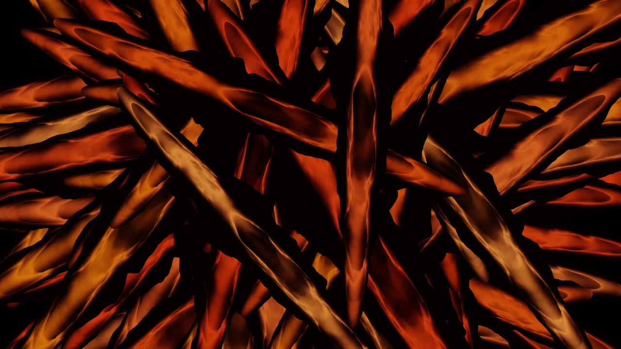 Pigmento de caleidoscópio vermelho-laranja de inspiração tribal africana flutuando sobre padrão abstrato