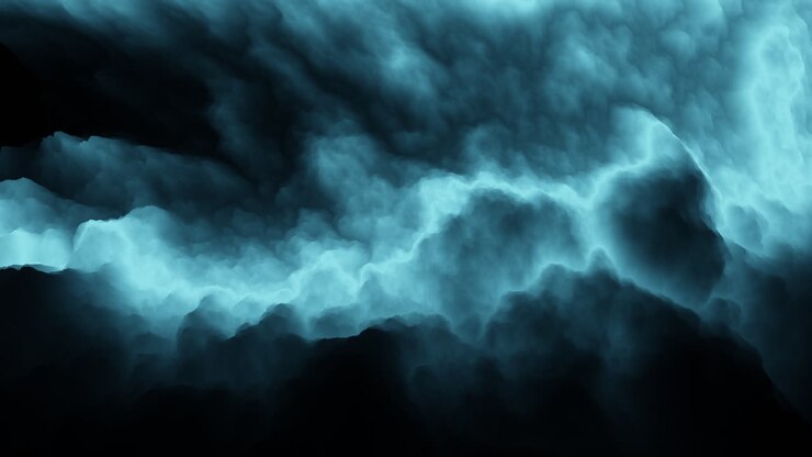 Affascinante fulmine blu illumina il cielo