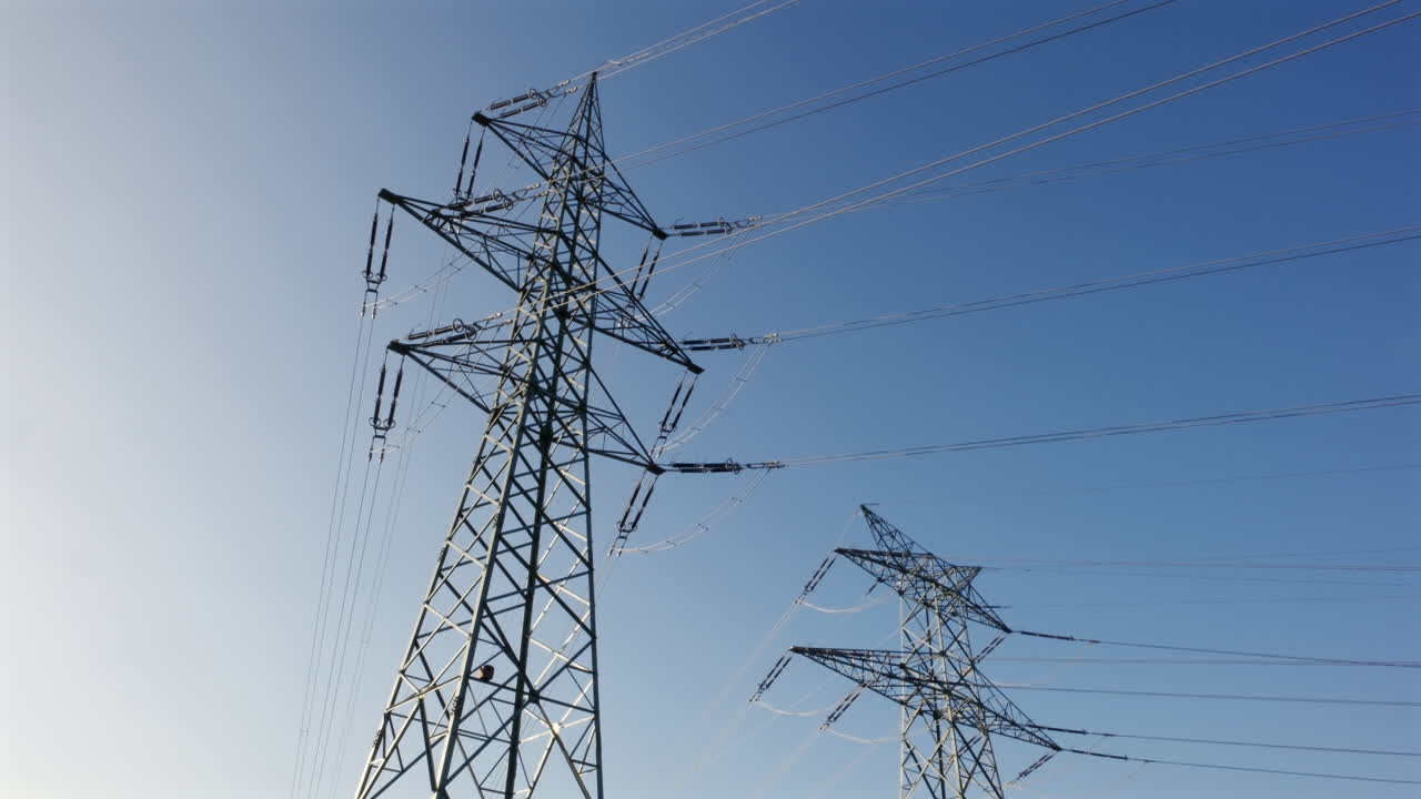 Mighty electric structures towering presence at the distant lands of France