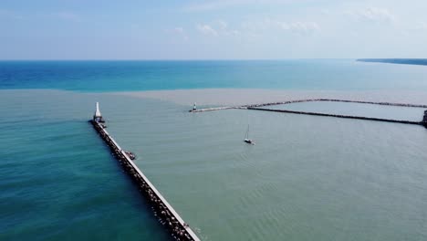 Breakwater-Light-At-The-Mouth-Of-The-Wisconsin-Harbor-In-Port-Washington