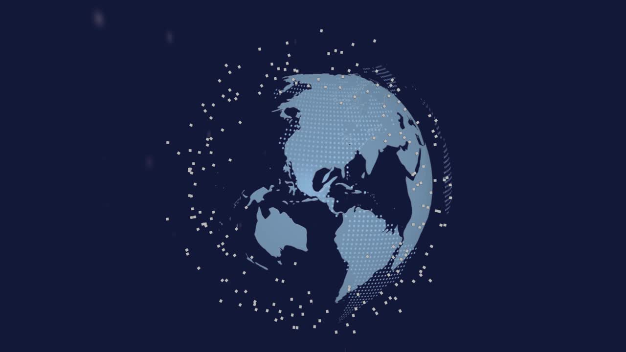 Animation of globe with network of connections