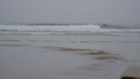 beach scene on a cloudy day