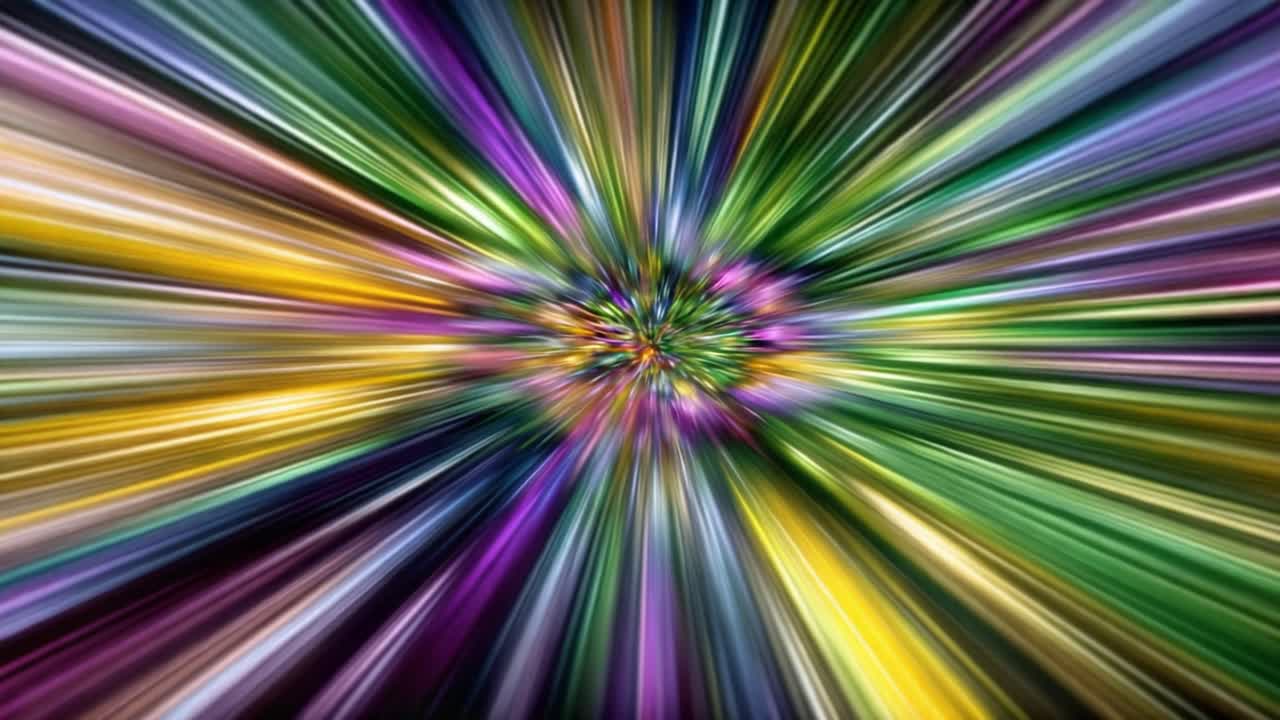 A Captivating Display of Vibrant Colors Firing Outward, Creating a Stunning Visual Experience of Light and Movement in a Dynamic Artistry of Colors and Shapes