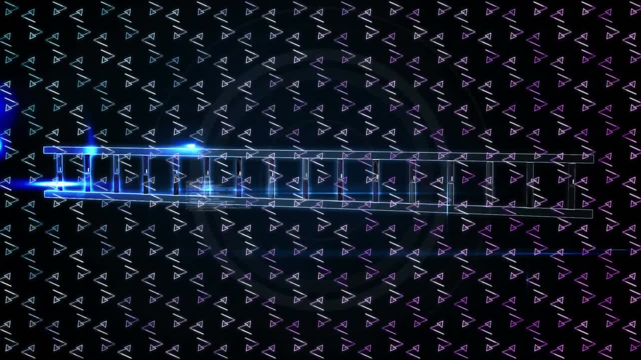 dna 가닥을 회전시키는 패턴 행의 애니메이션과 데이터 처리