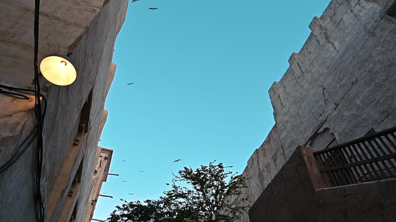 알 시프 두바이(al seef dubai)에 있는 오래된 전통 에미레이트 주택은 오래된 전통 에미레이트 건축 건물, 주택, 상점, 아랍 에미레이트