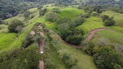 costa-rica-mountains,-green,-aerial-video-of-costa-rica,-leafy-trees,-rainforest