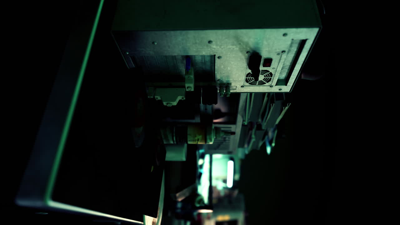 전자 장치의 뒷면을 근접적으로 볼 수 있습니다.