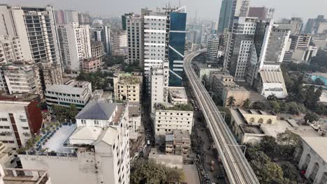 aerial view of dhaka city, bangladesh