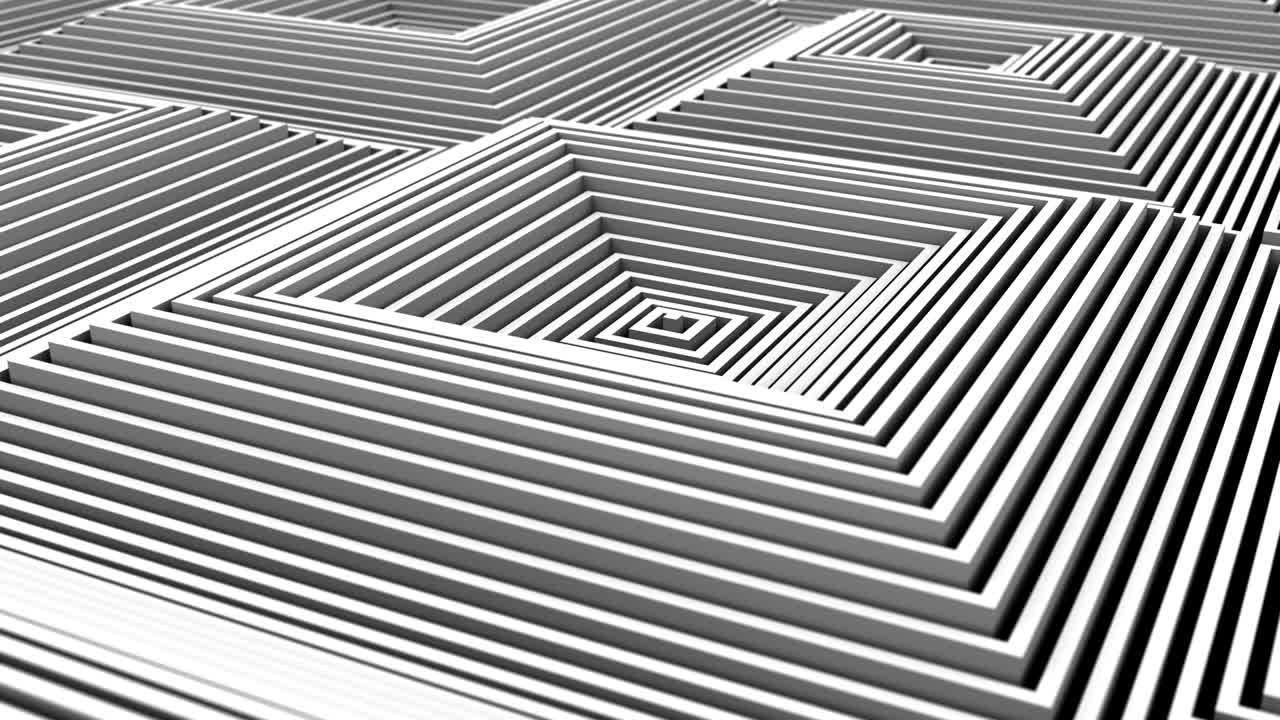 사각형은 파동을 형성했습니다.