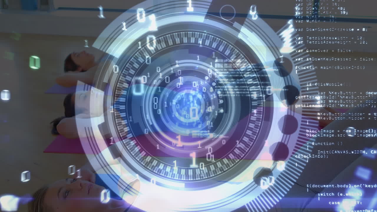 animación de la exploración del alcance sobre las personas que hacen ejercicio