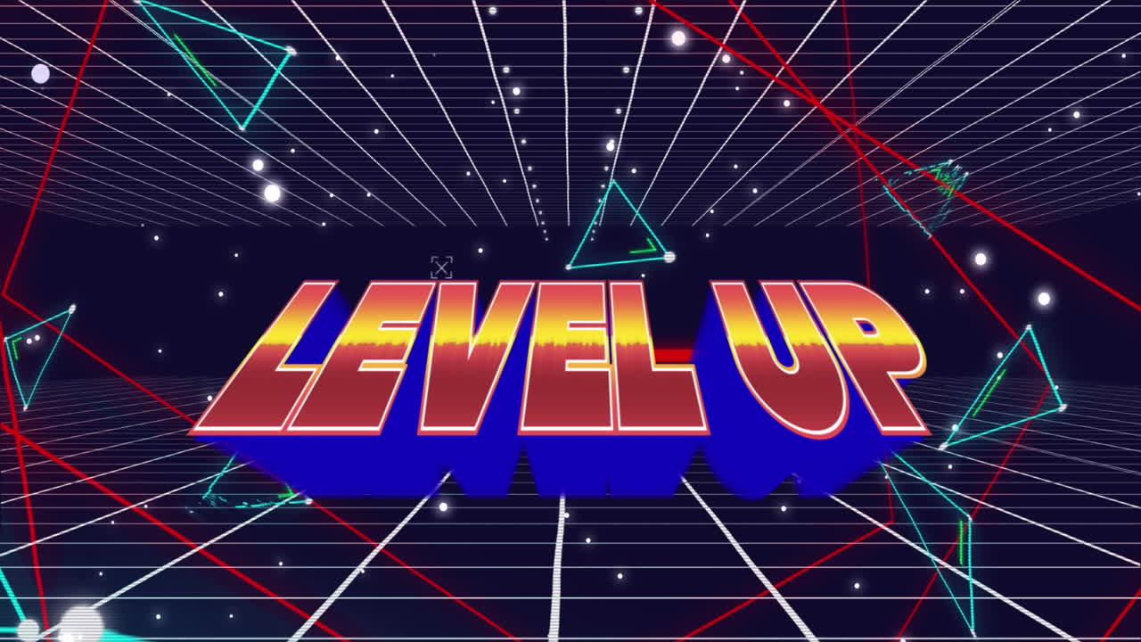 texto de inicio y fondo futurista