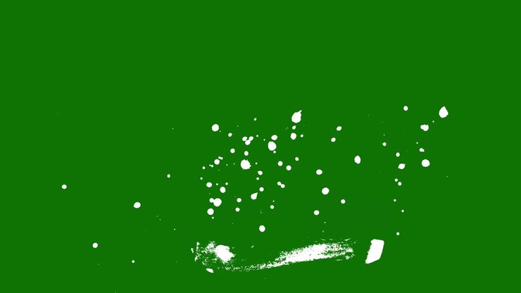 Hand-Drawn Abstract Brush Line Element on a Green Screen Background