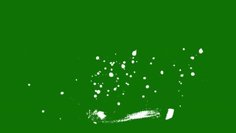 Hand-Drawn-Abstract-Brush-Line-Element-on-a-Green-Screen-Background