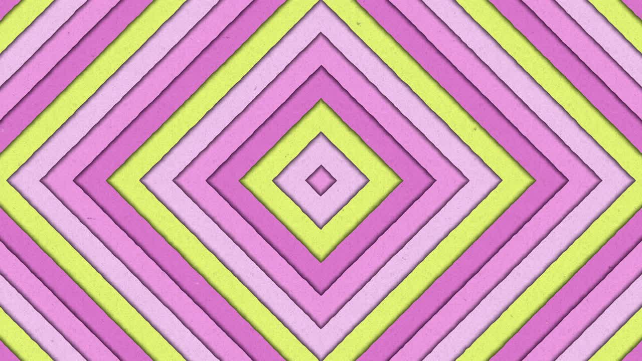 formas abstractas túnel rombo rayas coloridas fondo de bucle sin costuras