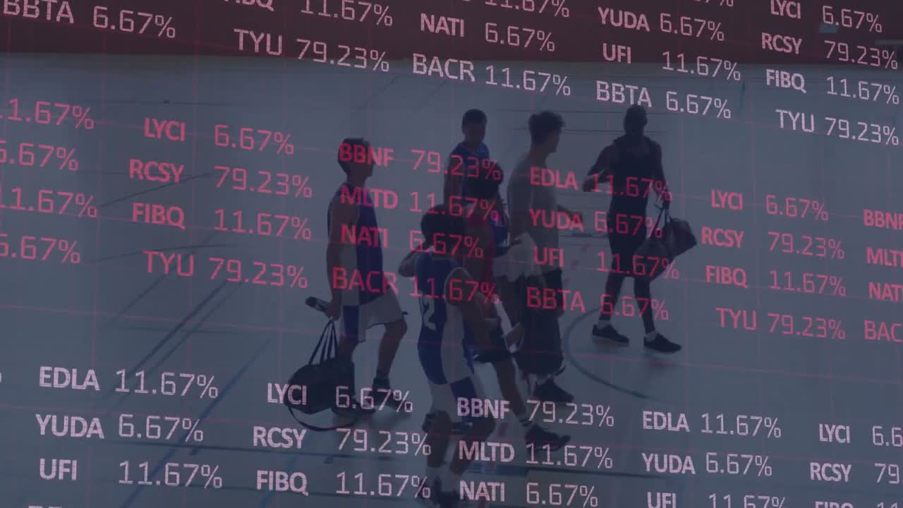 농구 선수들에 대한 데이터 처리 애니메이션