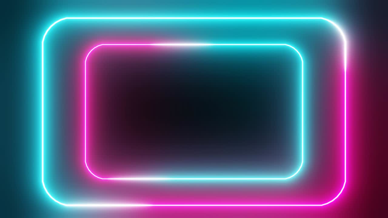 caja animada con formas de bucle 4k. brillo de neón abstracto color 4k en movimiento. líneas de fondo de pantalla de movimiento diseño colorido espectáculo de láser 4k animación en bucle espectro ultravioleta