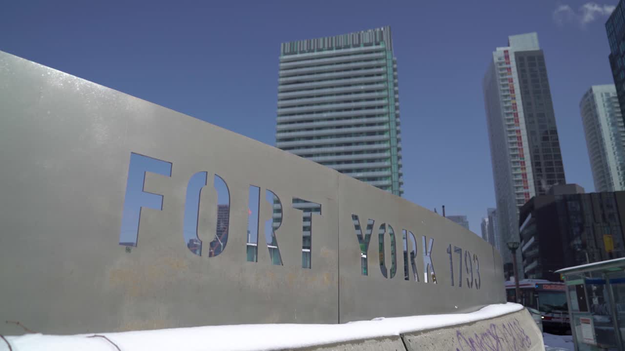 Fort York National Historic Site 1793 gadeskiltning i Torontos centrum