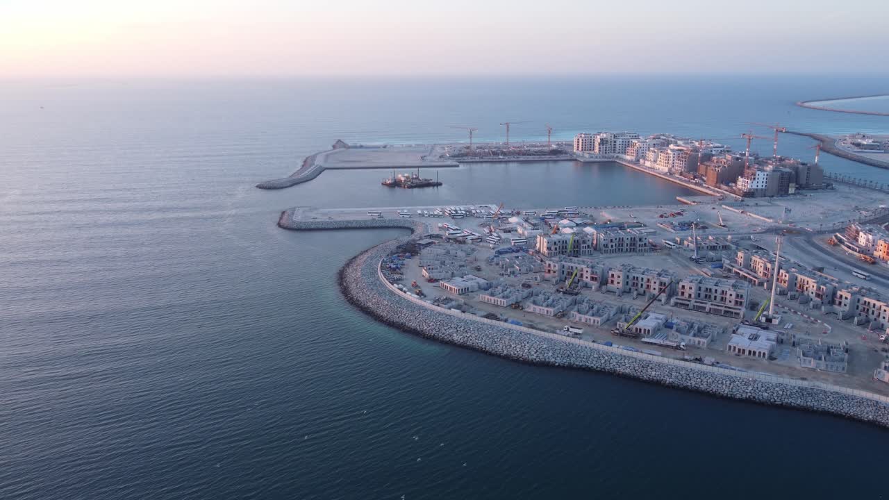 Beautiful Sea-line of Dubai, where construction is going on
