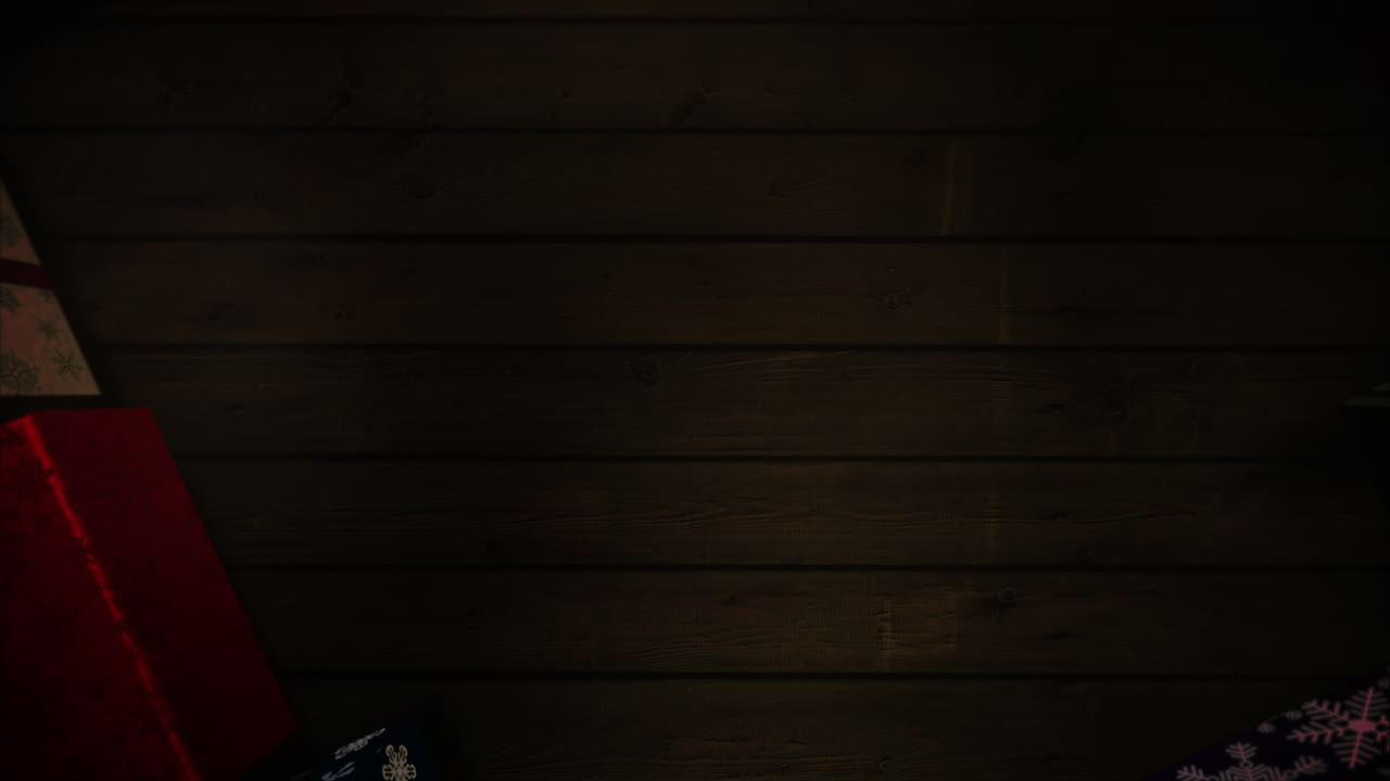 애니메이션 근접 촬영 선물 상자와 나무 배경 1에 녹색 나뭇가지