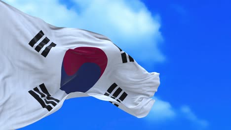 seamless loop of south korean flag.