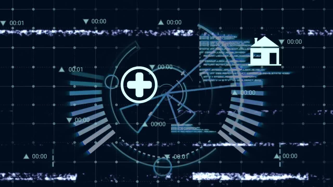 범위 스캐닝과 데이터 처리의 애니메이션