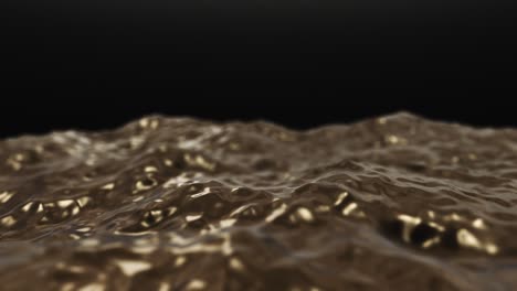 golden waves on a black background