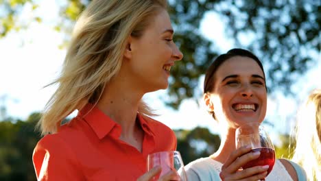 Group-of-female-friends-interacting-and-having-fun