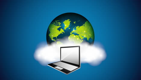 tecnologia di big data con laptop