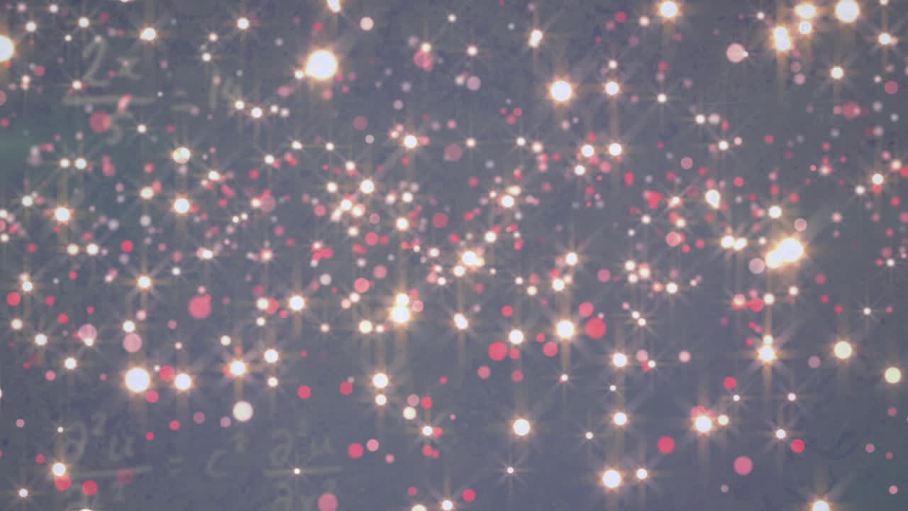 반이는 빛의 반점으로 크리스마스 장식의 애니메이션