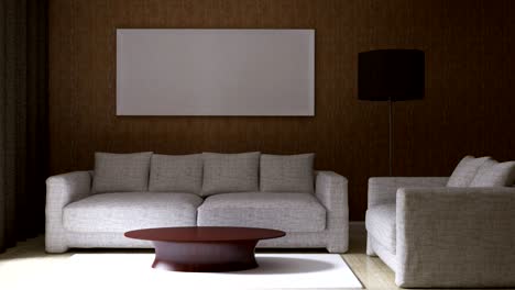 4k. modern bright interior