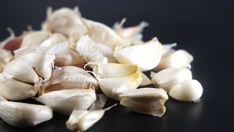 close-up of peeled garlic cloves